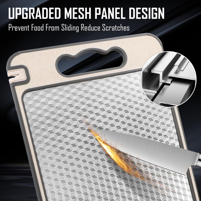 Stainless Steel Chopping Board, Double-Sided Chopping Board, Stainless Steel with