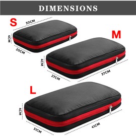 Compression Packing Cubes for Suitcases, Extensible Travel Packing Cubes, Mesh Luggage Suitcase Organizer Bags, Large Medium Small Slim Packing Cube, Travel Suitcase Accessories (M 37cmX27cmX4cm)