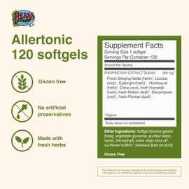 Herbs Etc. Allertonic - Healthy Breathing Support - Herbal Blend to Aid Against Seasonal Discomfort - Lung & Respiratory Health Support with Stinging Nettle - 120 Softgels (120 Servings)