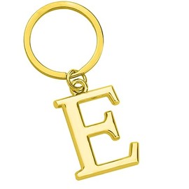 Freedale Gold Letter A-Z Keychain for Women Men Purse Handbags Metal Alphabet Initial Letter Key Ring Novelty-keychain (E)
