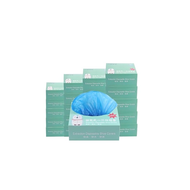 Extractable Disposable Shoe Covers Non-Slip 100 Pack (50 Pairs) -