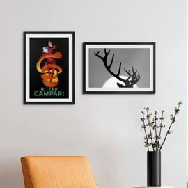 upsimples 13x19 Picture Frame Set of 5, Display Pictures 11x17 with Mat or 13x19 Without Mat, Wall Gallery Photo Frames, Black