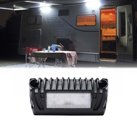 SKUNTUGUANG 1Pcs RV LED Exterior Lights 12 Volt Exterior awningLights, Led RV Porch Light 750 Lumen Black Lighting Fixture Kit Replacement for RVs Trailers Camper Truck Porches Towing