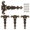 Cionyce 4Pcs Tee-Strap Hinges Heavy Duty Hinges Hardware Antique Bronze