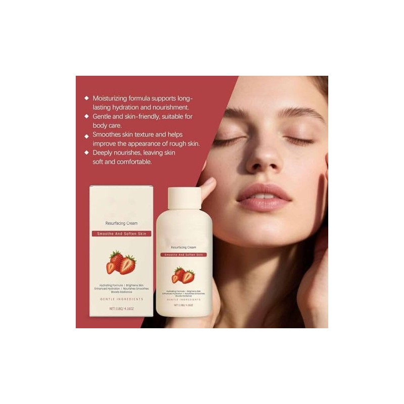 Piezas Crema Rejuvenecedora Piel Fresa Loción Piernas Mujeres Reduce Protuberancias