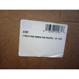 Moen 4797 1/2" PEX Roman Tub Rough-In Valve 10 Inch Centers CPVC Adapters