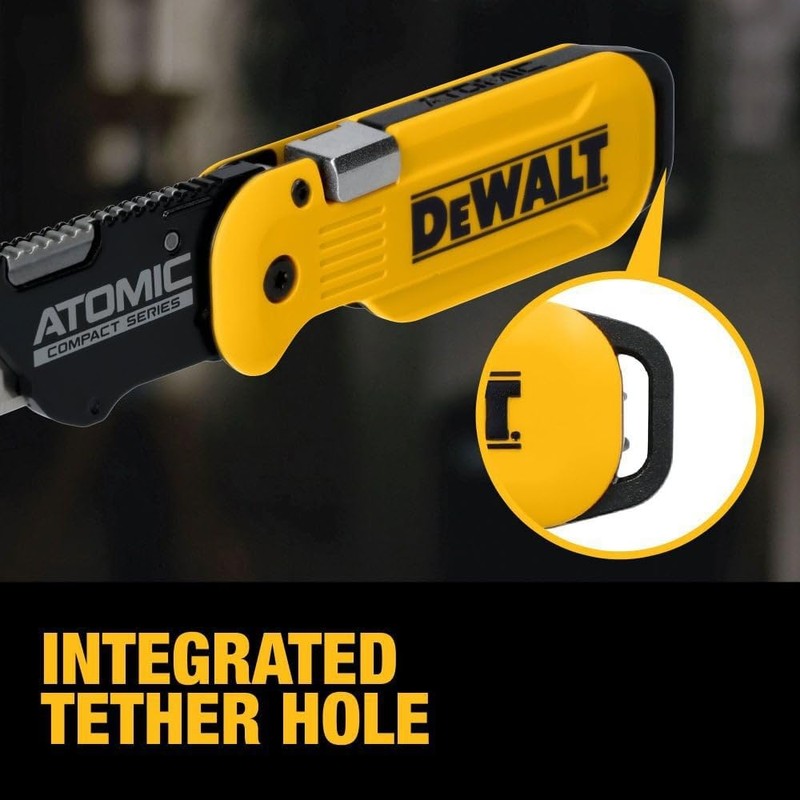 Dewalt Atomic Compact Series Push And Flip Folding Utility Knife