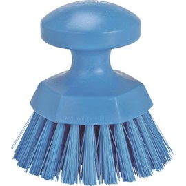 Vikan 38853 Brush,Scrub,Round,Stiff,5",PP/PBT,Blue