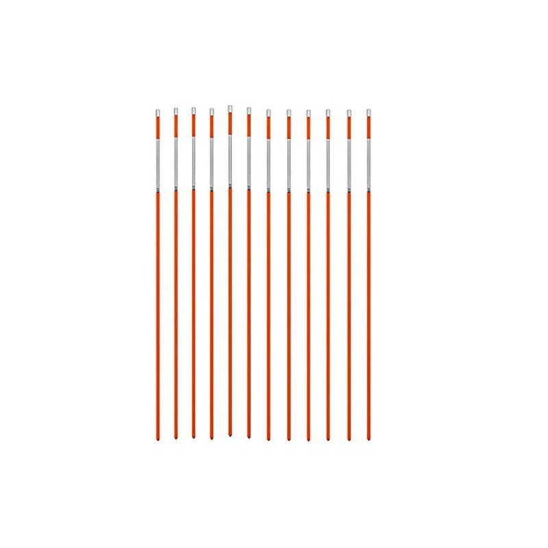Snowpole Driveway Snow Poles Reflective Orange Markers 48" (12 Poles)