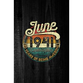  80th Birthday 80 Years Old Retro Vintage June 1941 Vitamin & Supplements Tracker