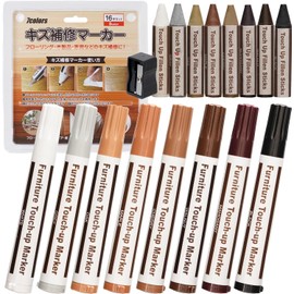 7colors Scratch Repair Markers, Scratch Repair Kit, Repair Pens, Wooden Furniture, Floors, Doors, Repair, Crayons, Scratch Removal, Scratches, Peeling, Filling Holes, Sharpener, Includes Sharpener,