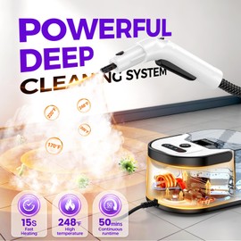 Handheld Steam Cleaner, Portable Deep Cleaning Steamer for Multi-Surface