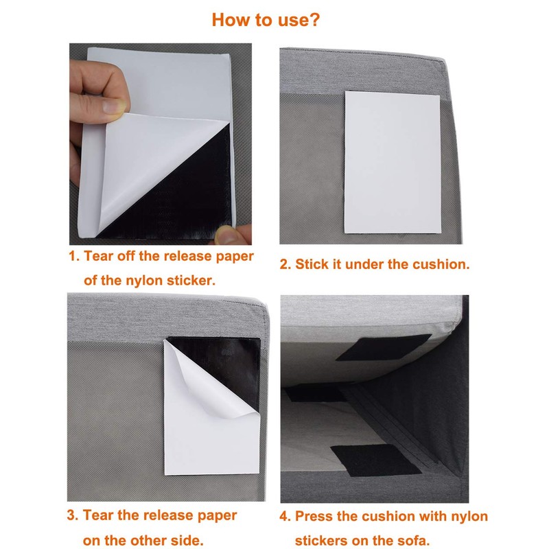 Non Slip Cushion Pad, Hook Loop Tape for Reduce Couch