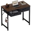 Pamray 32 Inch Small Computer Desk with 2 Drawers for