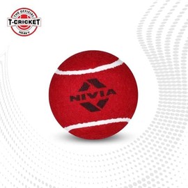 Nivia Heavy Tennis Ball Cricket Ball, Red, (Pack of 1), 6NiviaR