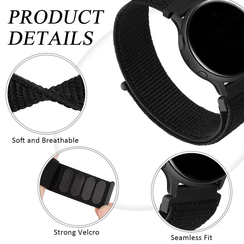 Meliya for Garmin Forerunner 165/245/55 Band, 20mm Nylon Replacement Band
