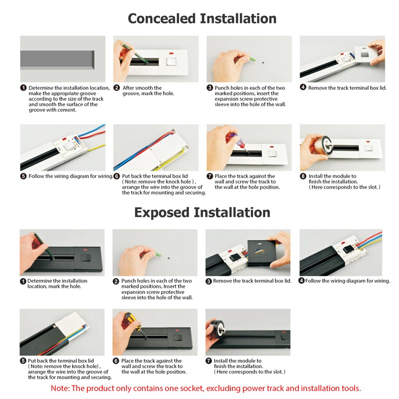 Track Sockets Power Track Socket Outlet Electric Mobile Track Socket