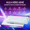 x Aula Hero 68he 60% Gaming Keyboard Wired, Hall Effect