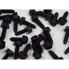 Online Auto Supply 50 6-1.0 X 20mm HEX WASHER HEAD BLACK FLANGE BOLTS GM 11503800