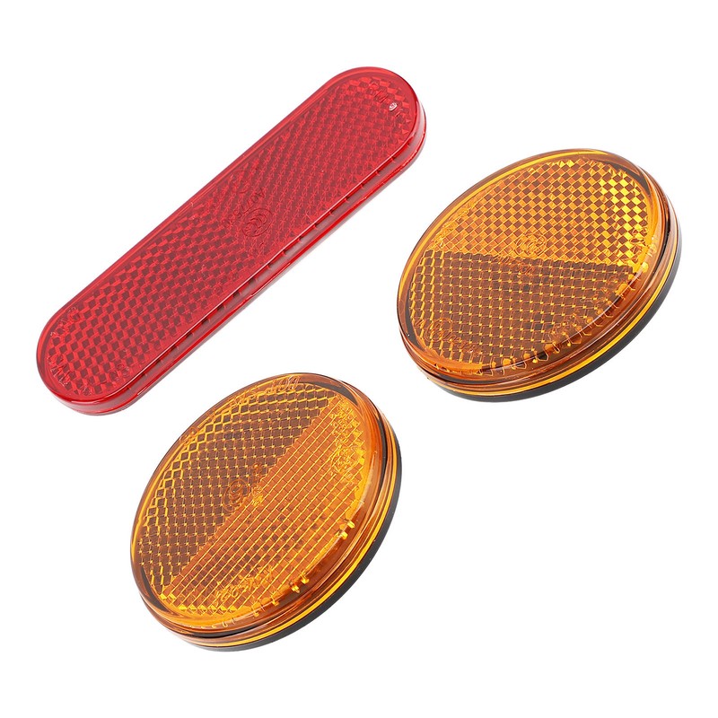 Bicycle Round Reflectors Improved Visibility Universal Fit License Plate Reflector