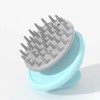 シリコンエアバッグシャンプーコーム エアクッション クリーニングコーム シャンプーブラシ やさしいシリコン洗髪用ブラシ 男性、女性、年配の方と子供兼用 頭皮と髪の毛しっかり清潔（スカイブルー）