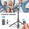 Axnen Selfie Stick Trípode Para Celular Control Remoto Luz 1.53m
