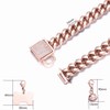 RUMYPET Rose Gold Chain Dog Collar 10MM/14MM Cuban Link Dog