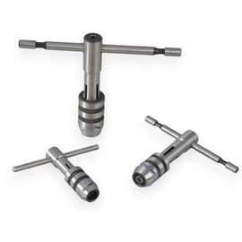 BlueFox 3-Piece T-Handle Tap Wrench Set – Precision Tap Holders with Jaw Openings 1/16"-1/2"(M1-M12) for Taps, Reamers, Screw Extractors & Drill Bits