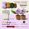 Weronique Purple Camellia Crochet Kit for Beginner, Step-by-Step Crochet Tutorial