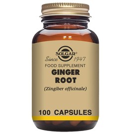 Solgar SFP Ginger Root Extract - Herbal Supplement - Vegan - 100 Vegetable Capsules, Brown
