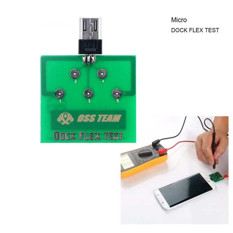 Acxico 3Pcs/Set Mobile Phone Battery Power Charging Dock Flex Tester