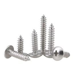 BOZONLI M6 Mushroom Head Self Tapping Screws Wood Screws Pan Head Phillips Drive Screws, M6×20mm,20 pcs