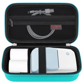 Elonbo Carrying Case for NIIMBOT B1 Label Maker Machine, Portable Mini Wireless Bluetooth Label Printer Travel Bag, Small Handheld Labeler Storage Holder, Mesh Pocket Fits Label Paper, Green