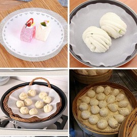 Aeyistry 4 Pieces Round Silicone Reusable Steamer Mat Mesh Sheet for Fruit Dryer,Food Dehydrator Sheets Dryer Mesh,10" Diameter