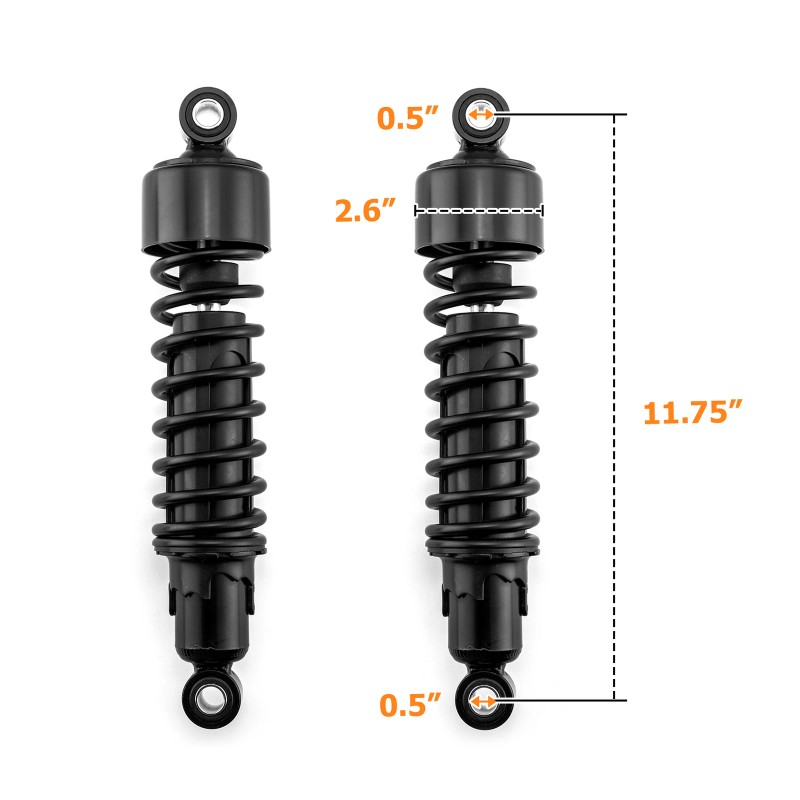 CB 11.75" Rear Lowering Shocks Fit For Harley Street Glide