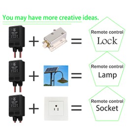 WOODGUILIN Remote Control Switch, 12 V Wireless Switch, DC12 V/24 V/48 V/72 V, 30 A Relay Remote Switch, with 100 m Long Range, for Garage Doors, Motorcycles, Cars, Theft Alarm, Pumps, Guardrail (DC