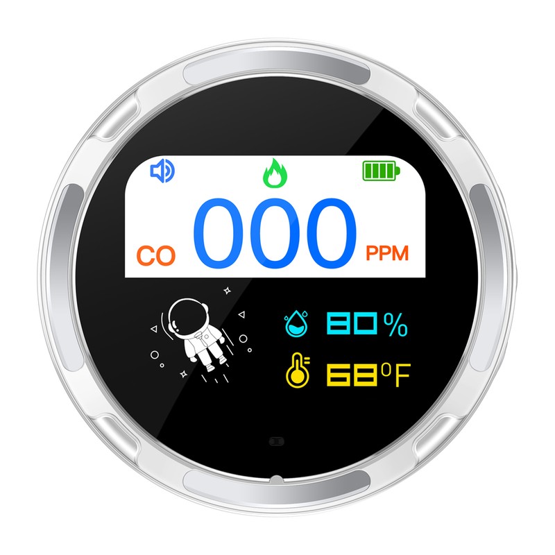 2.1-inch Display Detector Portable Carbon Monoxide Tester Multifunctional Temperature and