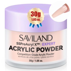 SAVILAND 2024 Nude Acrylic Powder: Smooth & Healthy Keratin Acrylic Nail Powder Ultra-High Blend Tech Professional Powder for Beginner Nail Extension & 3D Carving Home Travel