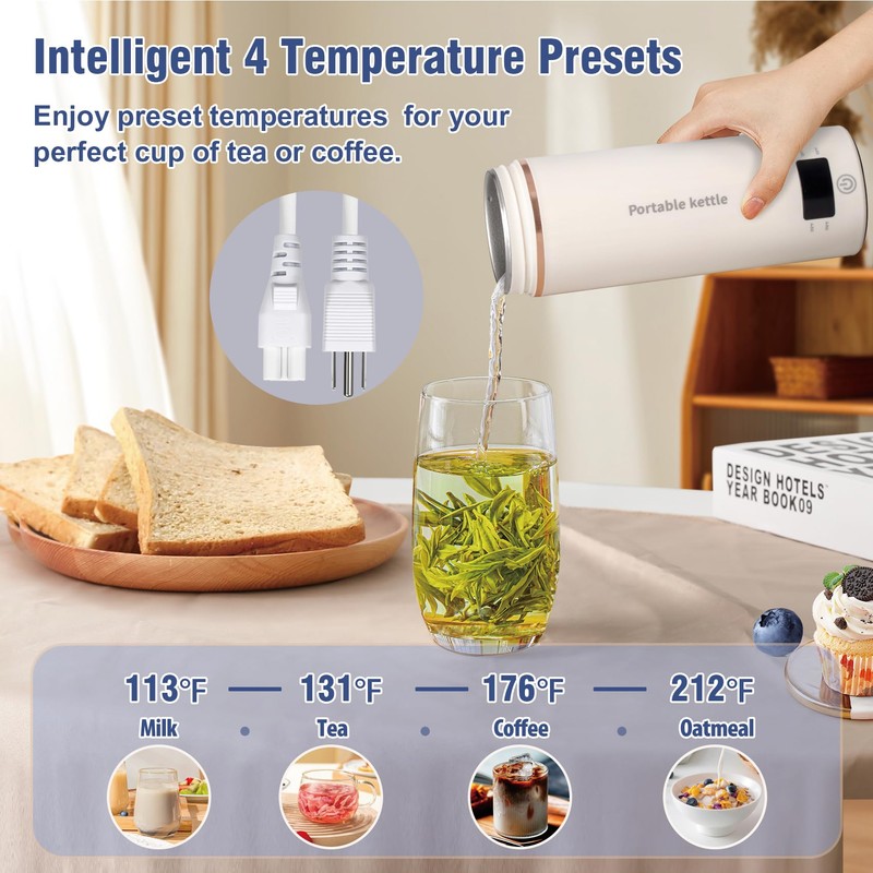 Travel Electric Kettle Portable Mini Kettle,Small Hot Water Boiler with