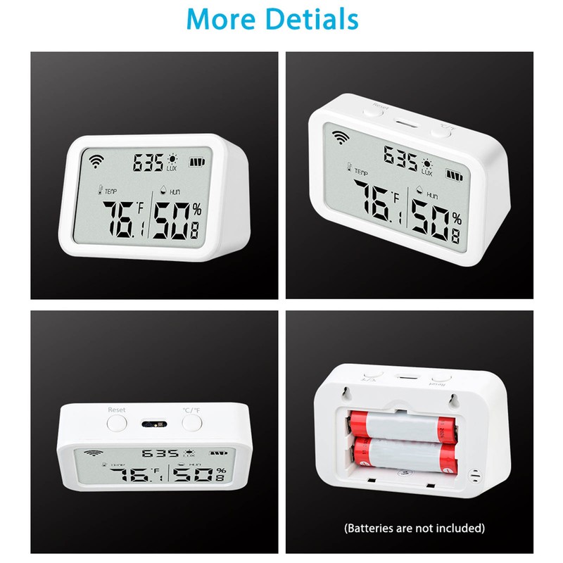 WiFi Smart Thermometer Hygrometer Indoor Wireless Temperature Humidity Sensor with
