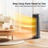 BREEZOME Space Heaters for Indoor Use, 1500W, with Thermostat, 24H