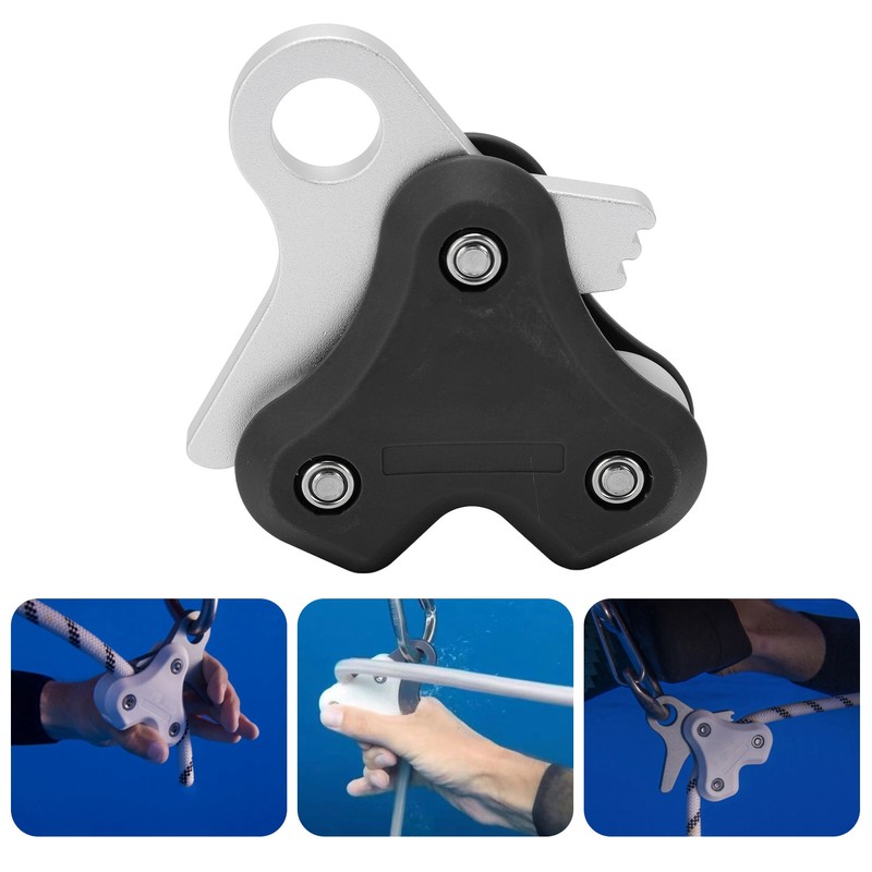 Aluminum Alloy Pulley Scuba Free Diving Buoy Metal Rope Retractor