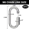 8PCS 2.36 Inches Sliver Quick Links, M6 Screw Chain Links