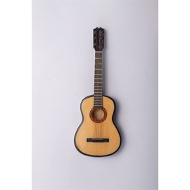 ALANO Mini Guitar Model Wooden Guitar Music 16cm Miniature Christmas Tree Pendant Decoration Musical Instrument Copy Gift Christmas Ornament Party Decoration