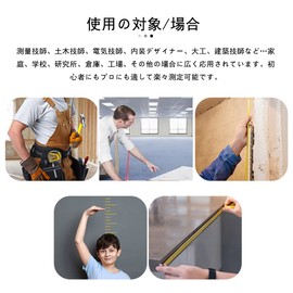 Kimlonton Convex 3.9 x 1.0 inches (10 m) x 25 mm Pull Out, Auto Stop Function, Automatic Winding Measure, Measuring Distance, Indoor Measurements at Home, Construction, Civil Engineering Sites,