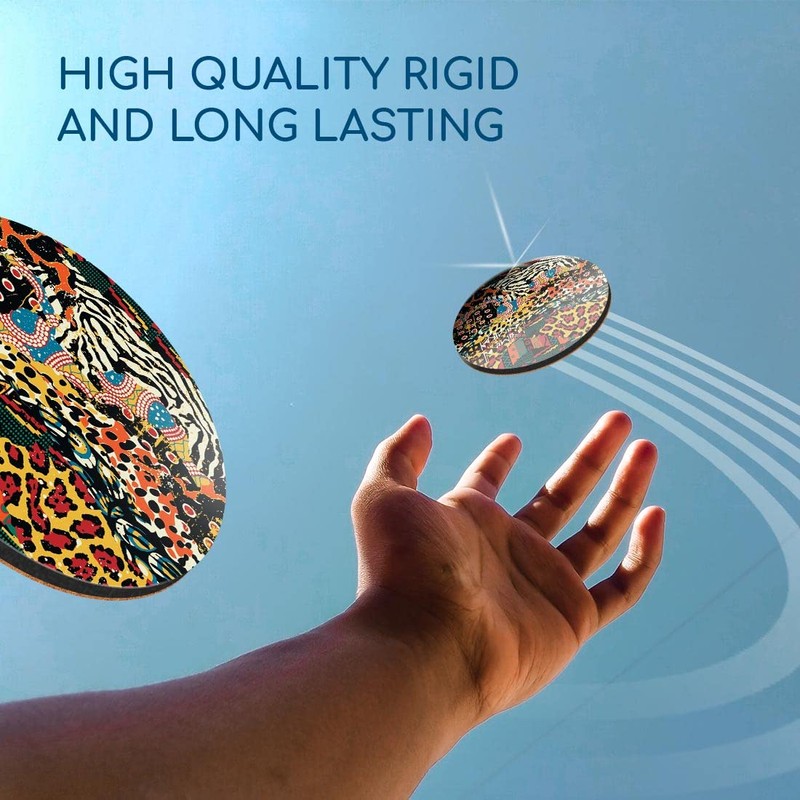 1 x Round Coaster - African Fabric Tribe Africa Cork