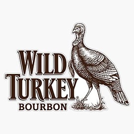 Wild Turkey Bourbon Bumper Sticker Window Vinyl Decal 5inch, KRIS-RETRO-STICKERS-086