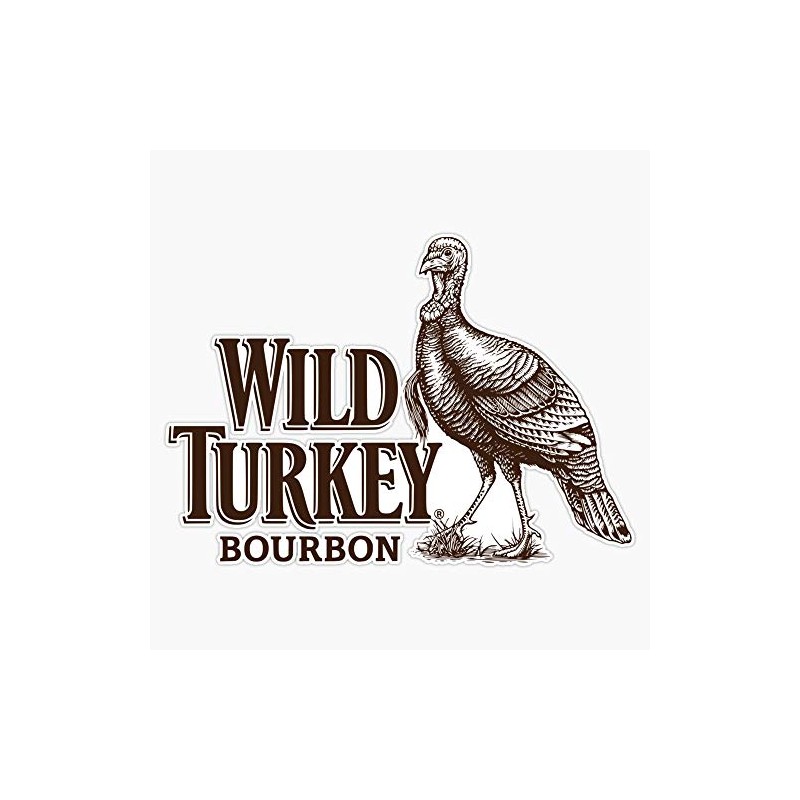 Wild Turkey Bourbon Bumper Sticker Window Vinyl Decal 5inch, KRIS-RETRO-STICKERS-086