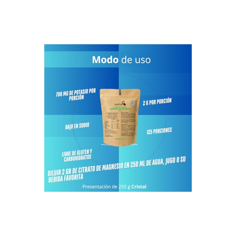 DUO de Citrato de Potasio Puro y Citrato de Magnesio