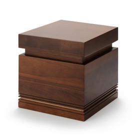 Evergreen Memorials Handcrafted Walnut Wooden Urn for Human Ashes Adult, Walnut Wooden Decorative Urn for Adult Ashes Male & Female, Up to 220 Lbs